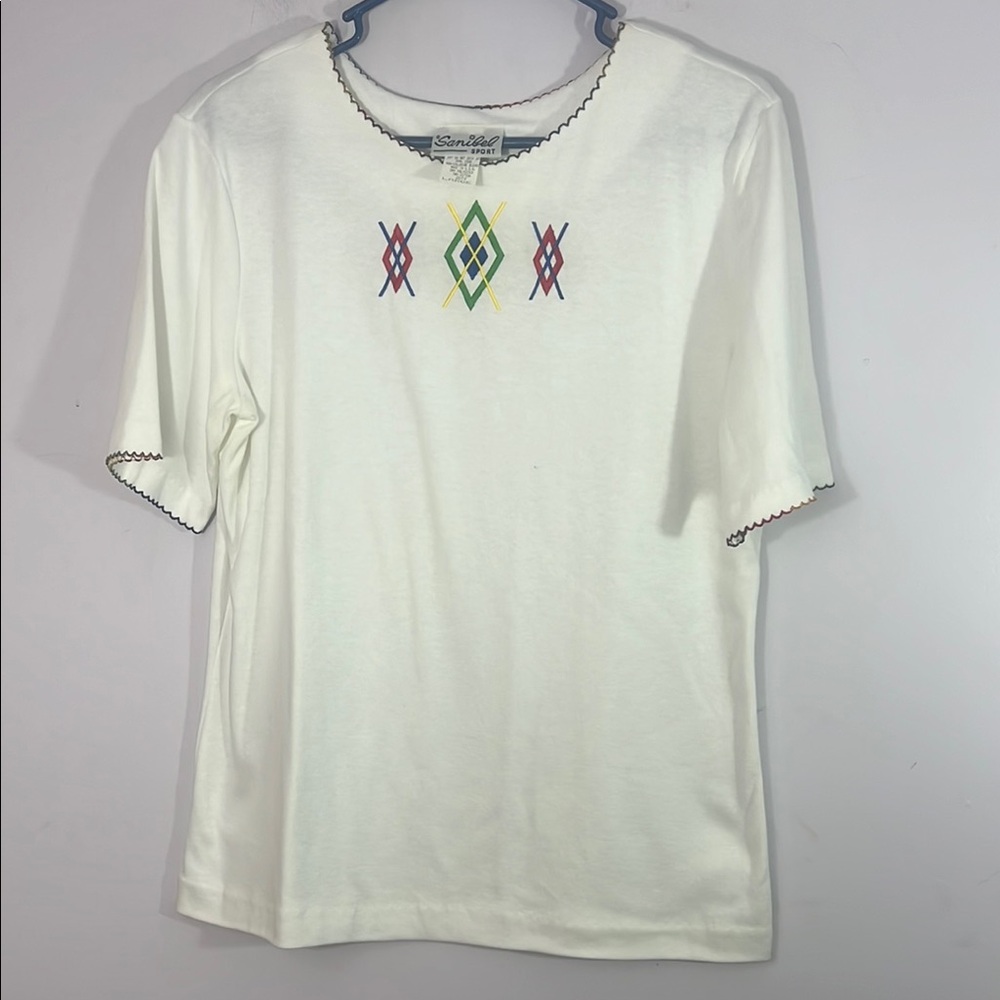 Vintage Sanibel Sport top, embroidered, large